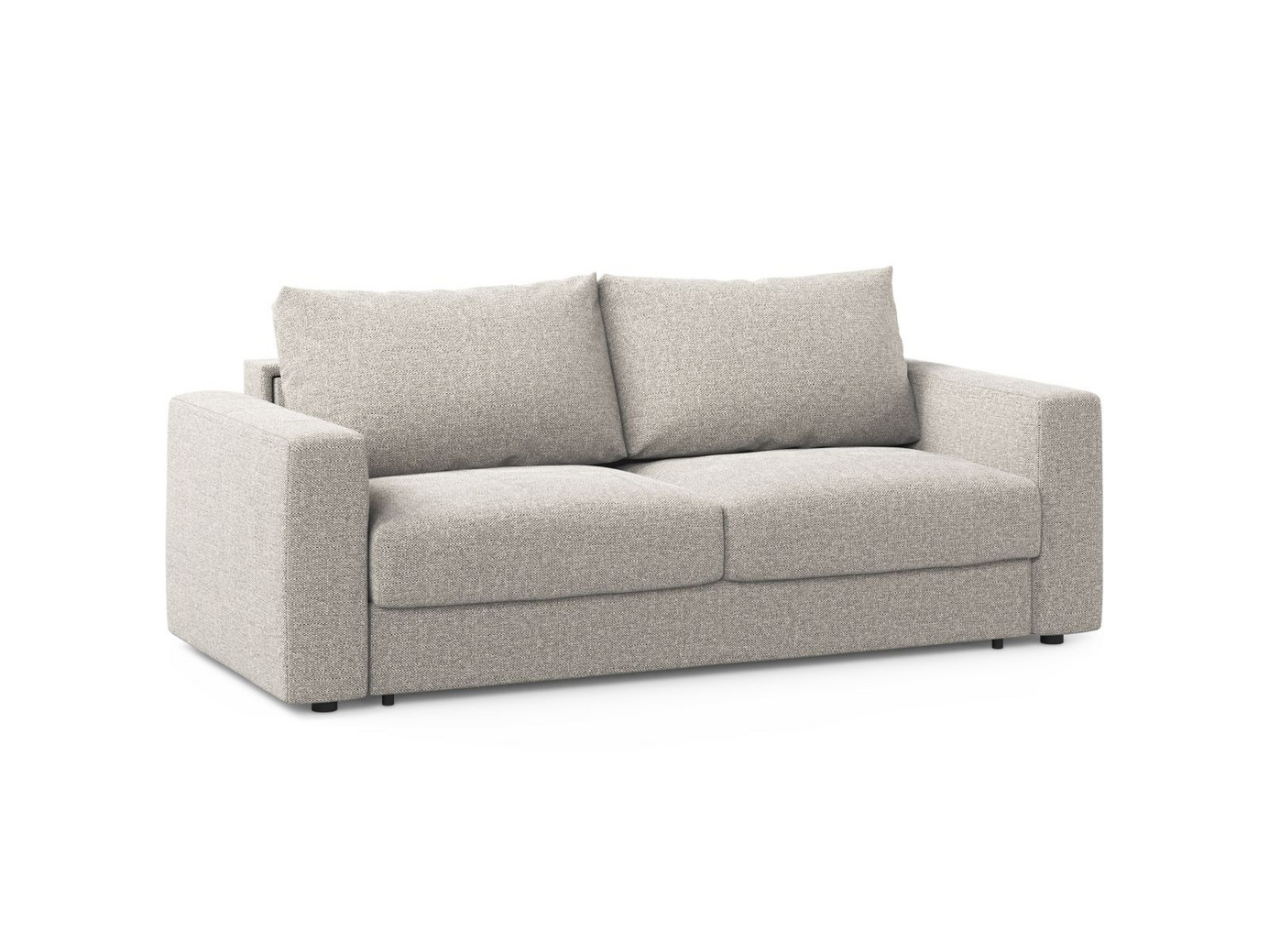 Cosmopolitan Design bäddsoffa, "Grena", 3-sits, 205 × 100 × 90 cm, BABEL, svarta plastben