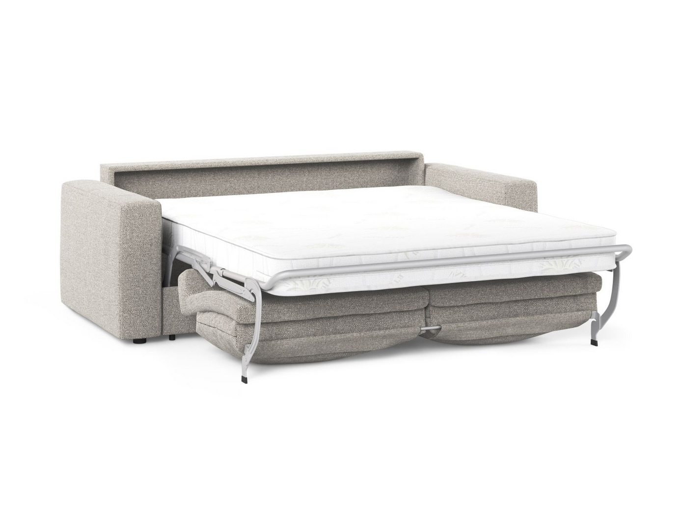 Cosmopolitan Design bäddsoffa, "Grena", 3-sits, 205 × 100 × 90 cm, BABEL, svarta plastben