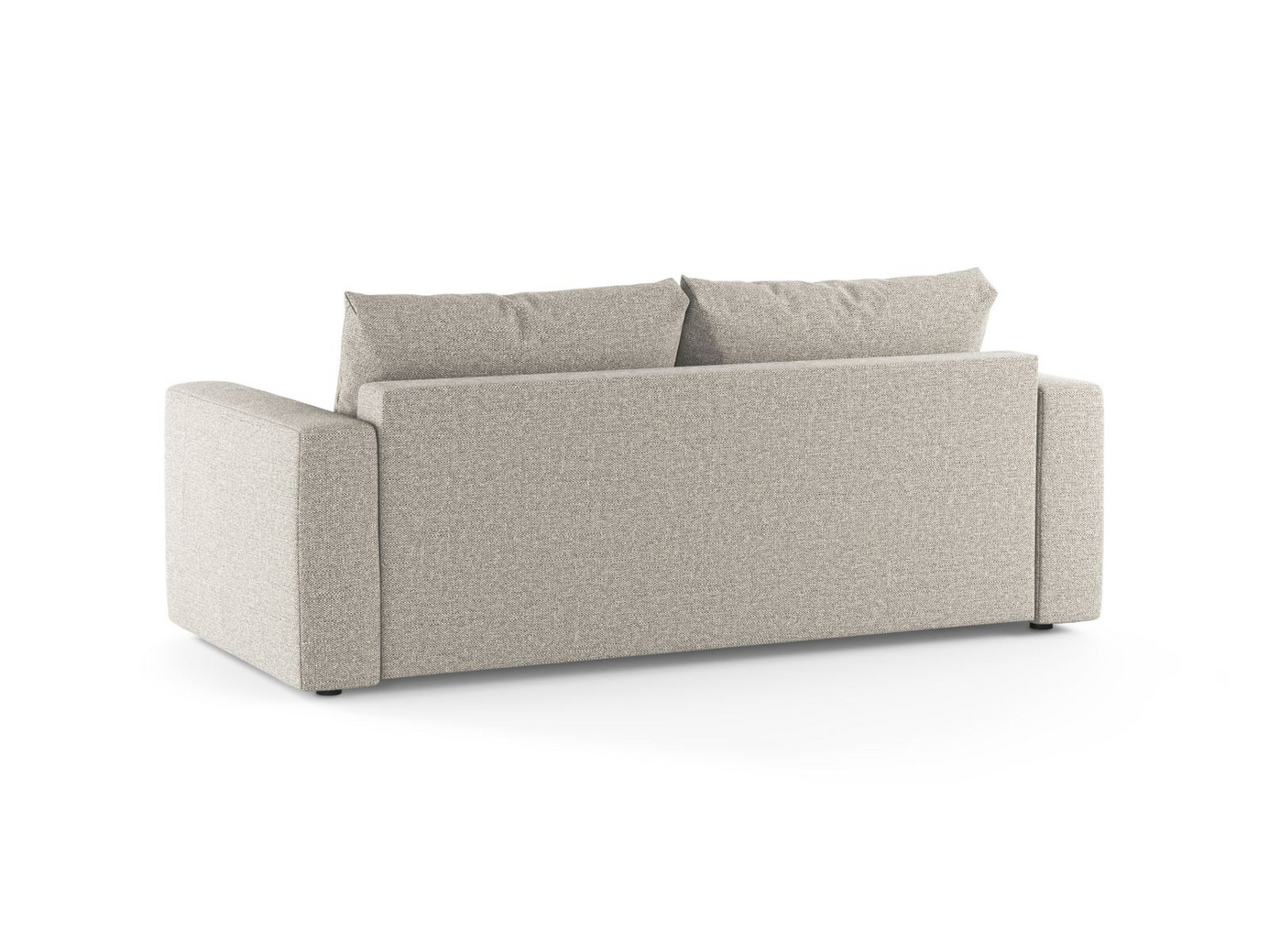 Cosmopolitan Design bäddsoffa, "Grena", 3-sits, 205 × 100 × 90 cm, BABEL, svarta plastben