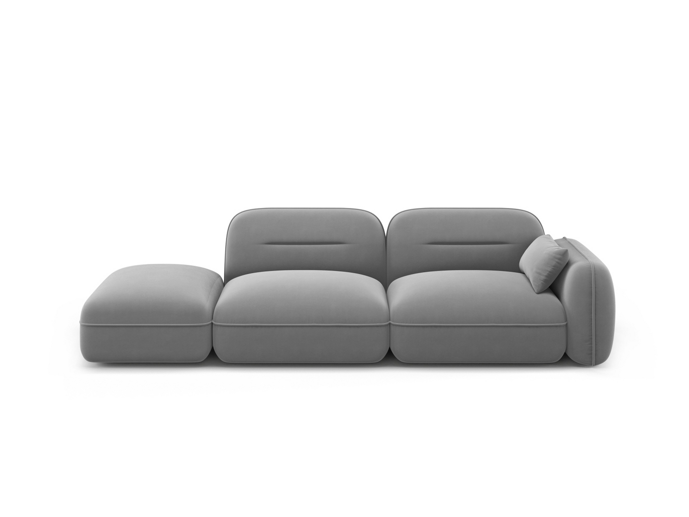 Cosmopolitan Design vänstervänd sammetsmodulsoffa, 