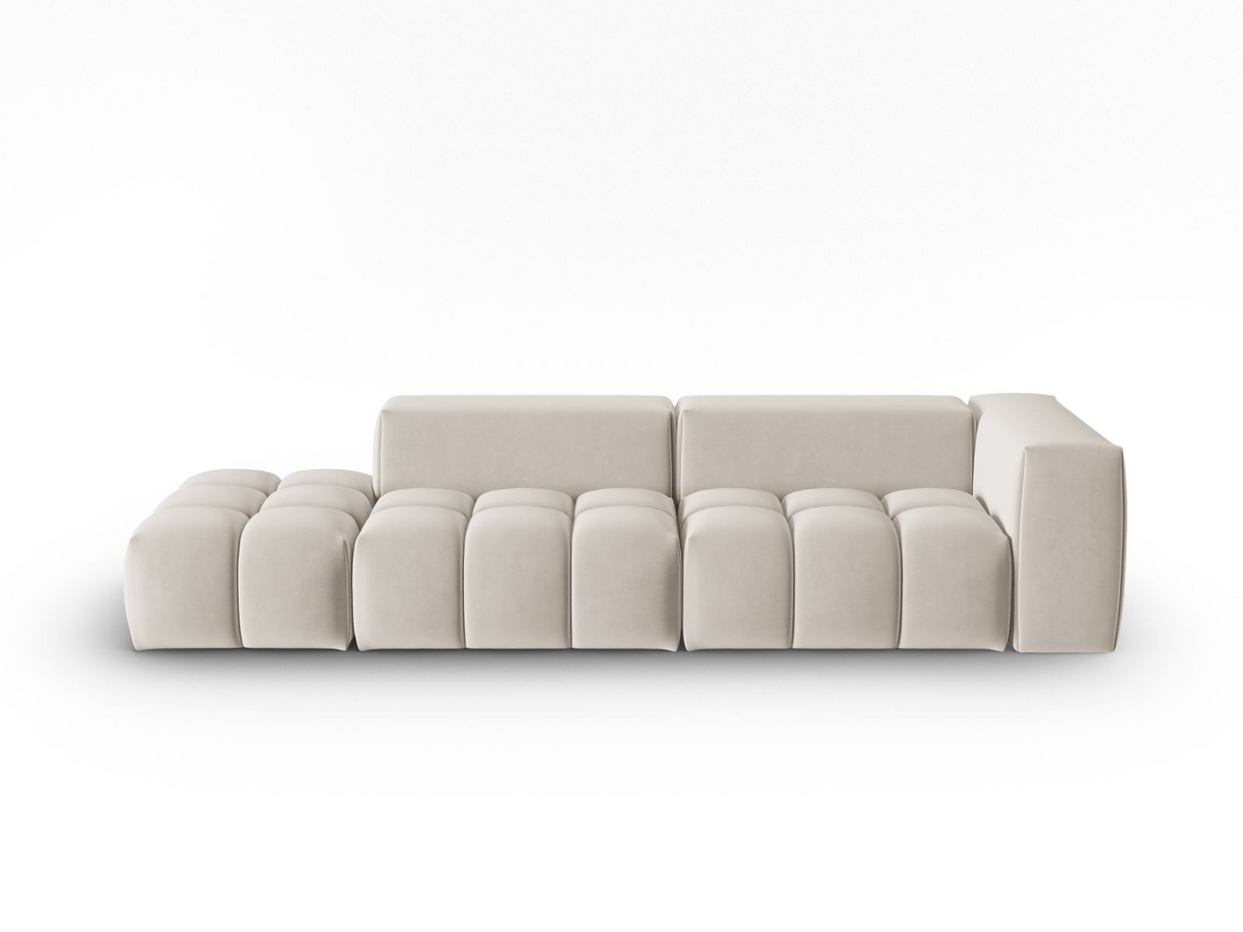 Cosmopolitan Design vänstervänd sammetsmodulsoffa, 