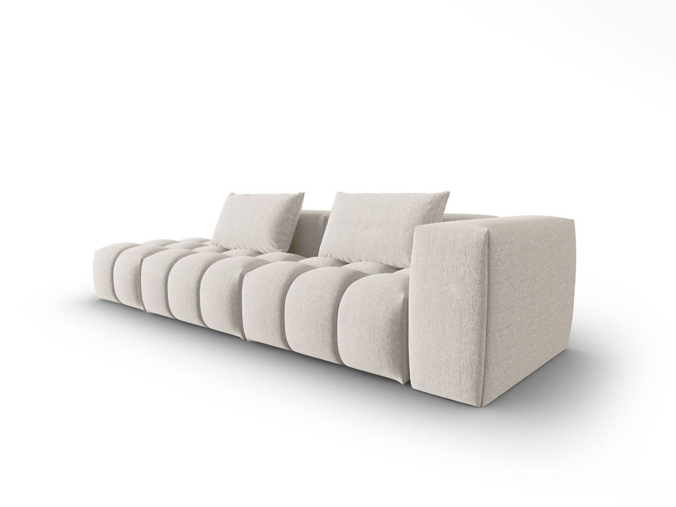 Cosmopolitan Design vänstervänd modulsoffa, "Verona", 4-sits, 265 × 85 × 70 cm, Sorella, svarta plastben