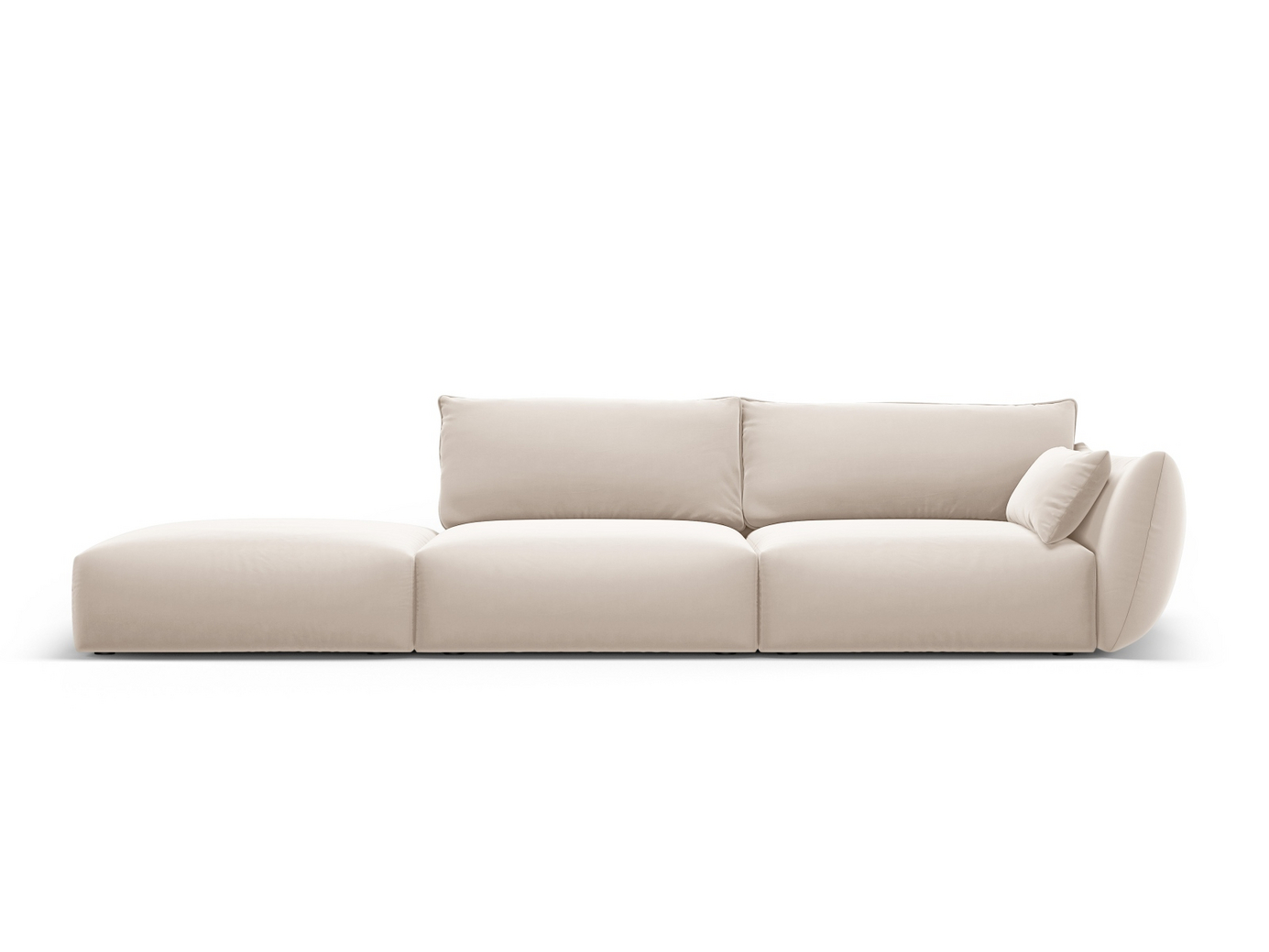 Cosmopolitan Design vänstervänd sammetssoffa, 