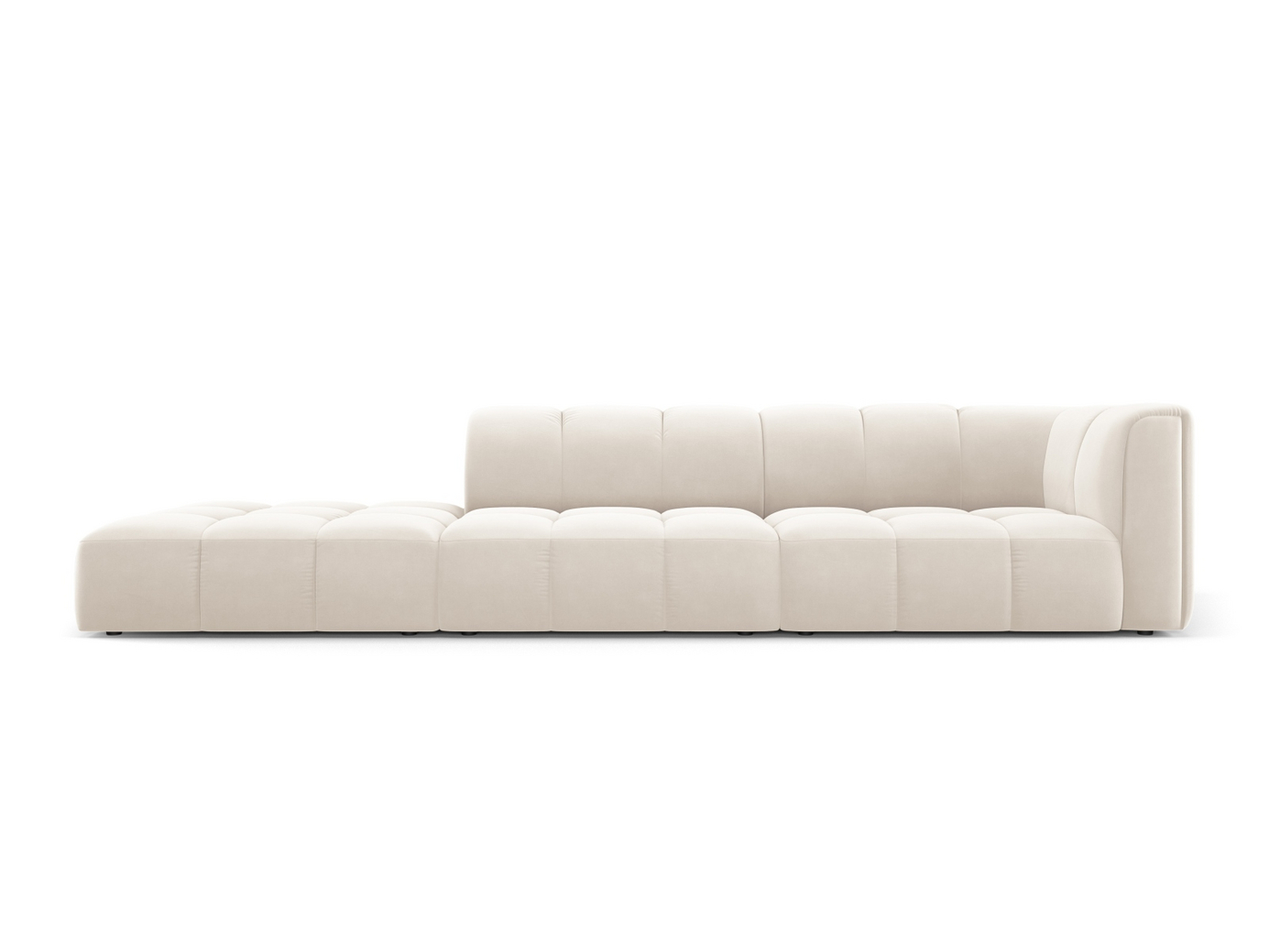 Cosmopolitan Design vänstervänd sammetsmodulsoffa, 