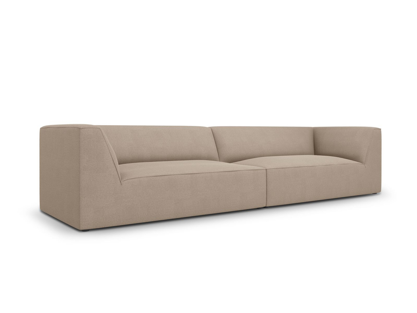 Cosmopolitan Design soffa, "Siena", 4-sits, 302 × 93 × 69 cm, Ottawa, svarta plastben