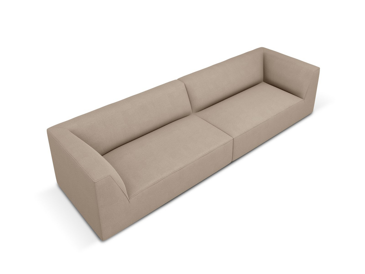 Cosmopolitan Design soffa, "Siena", 4-sits, 302 × 93 × 69 cm, Ottawa, svarta plastben