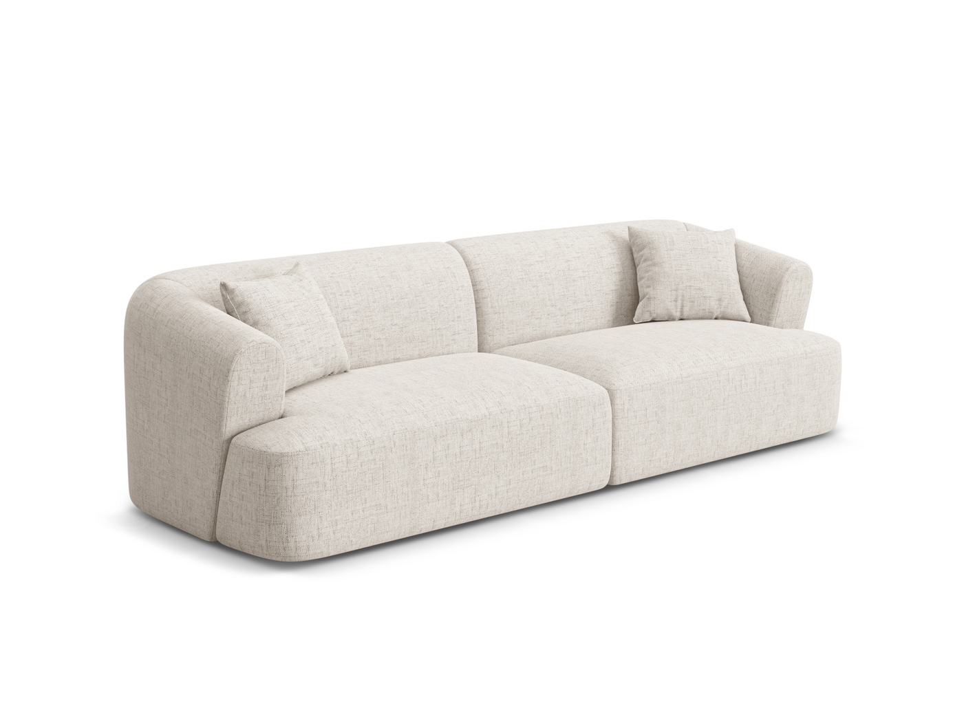Cosmopolitan Design modulsoffa, "Campi", 4-sits, 255 × 90 × 70 cm, Moly, svarta plastben