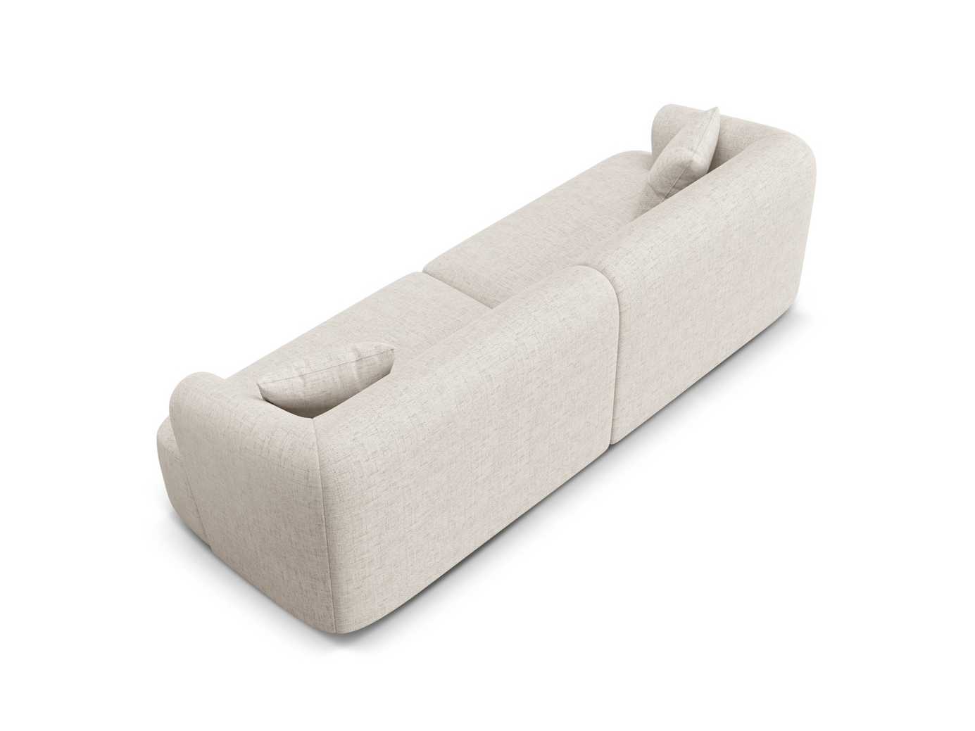 Cosmopolitan Design modulsoffa, "Campi", 4-sits, 255 × 90 × 70 cm, Moly, svarta plastben