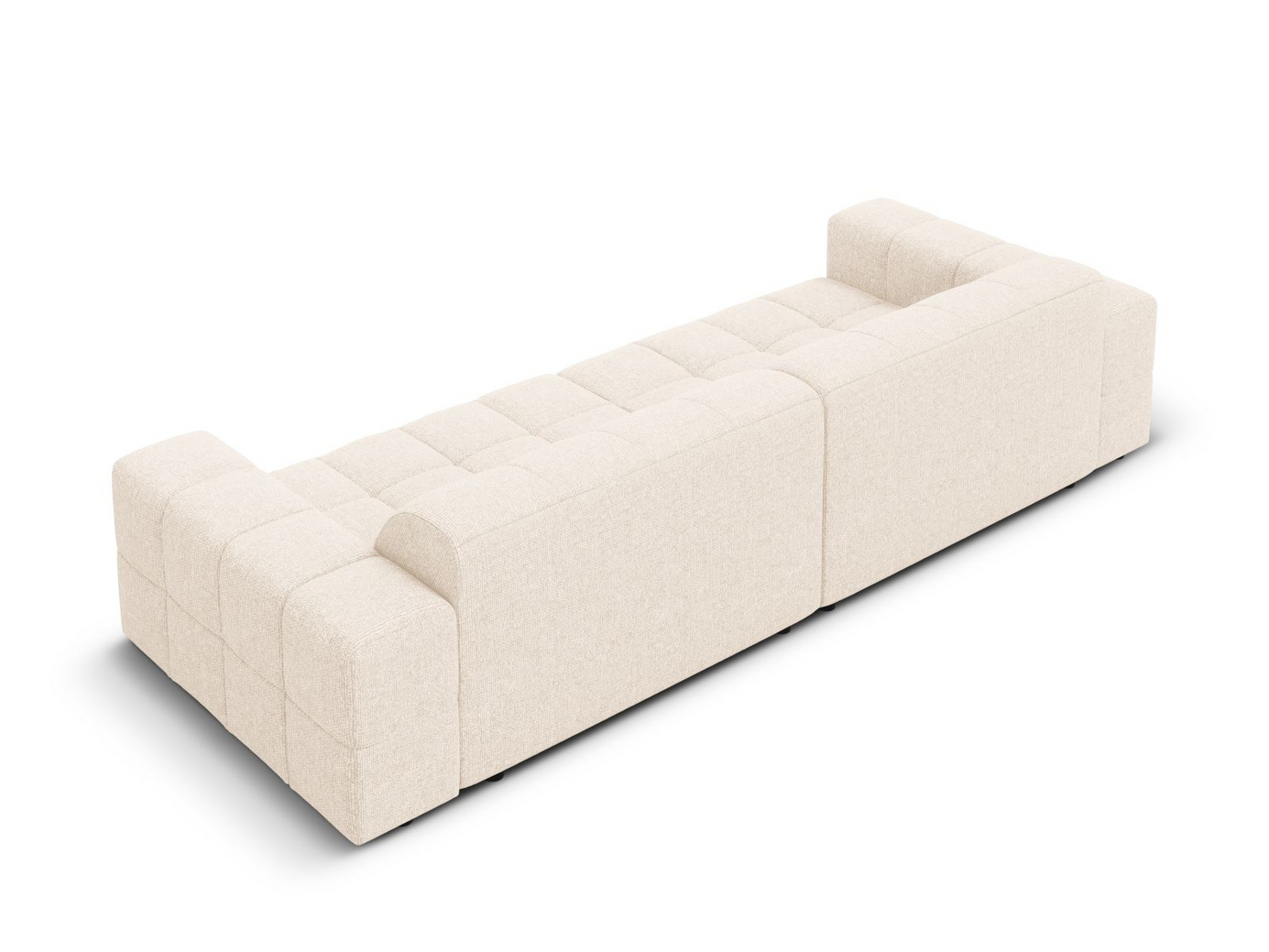 Cosmopolitan Design soffa, "Chicago", 4-sits, 252 × 102 × 78 cm, Haga, svarta plastben
