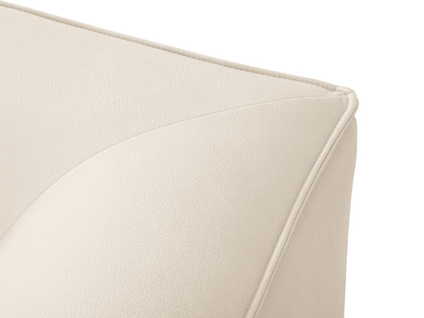 Cosmopolitan Design konstlädermodulsoffa, "Siena", 4-sits, 302 × 93 × 69 cm, Pacifico, svarta plastben
