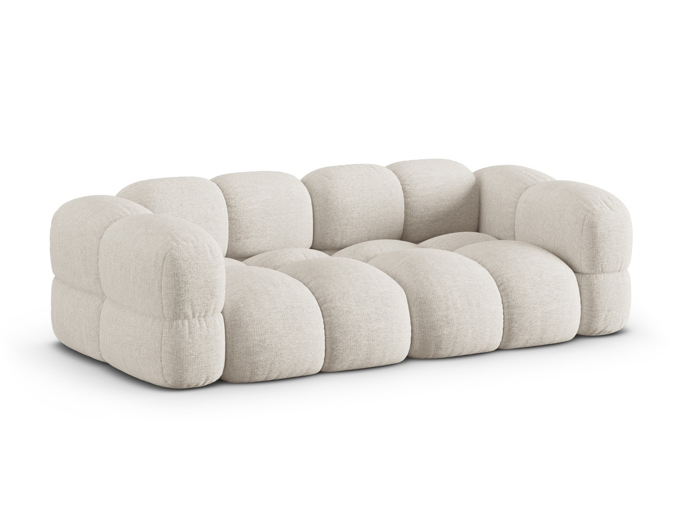 Cosmopolitan Design soffa, "Loretto", 4-sits, 250 × 100 × 68 cm, Sorella, svarta plastben
