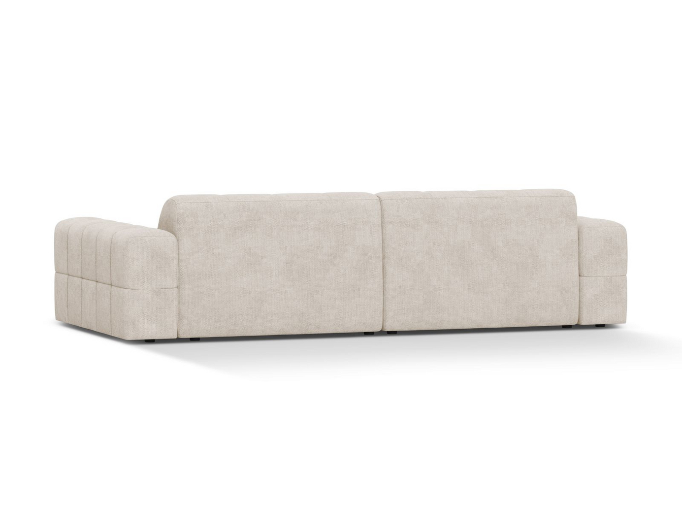 Cosmopolitan Design soffa, "Chicago", 4-sits, 252 × 102 × 78 cm, Eden 10, svarta plastben