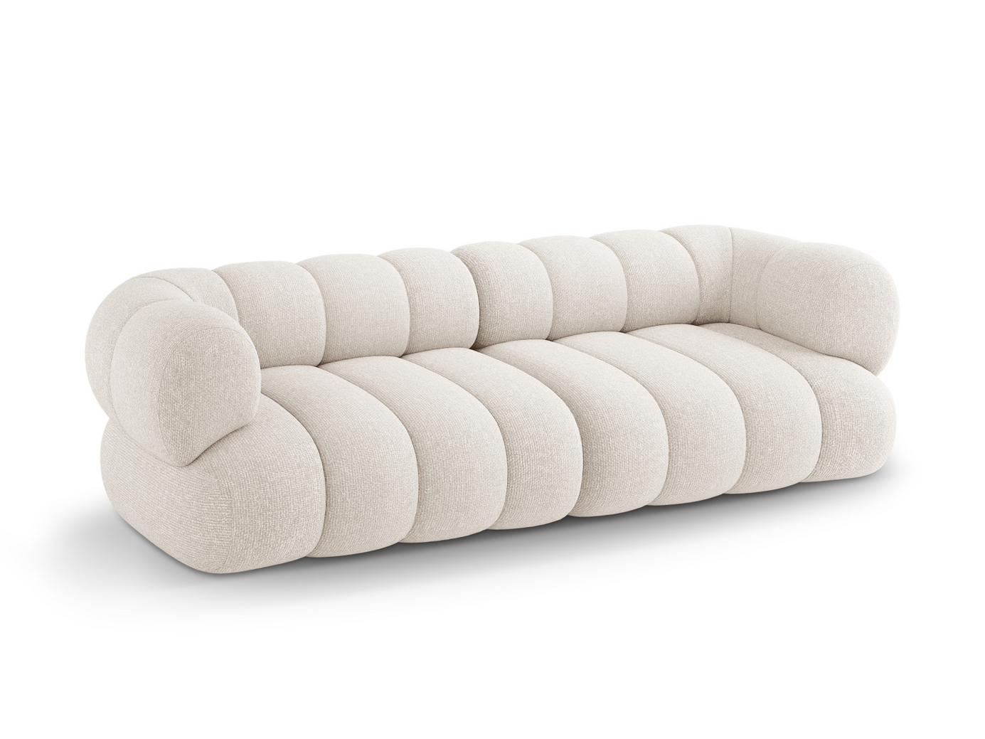 Cosmopolitan Design soffa, "Koge", 4-sits, 240 × 95 × 70 cm, Eden 10, svarta plastben