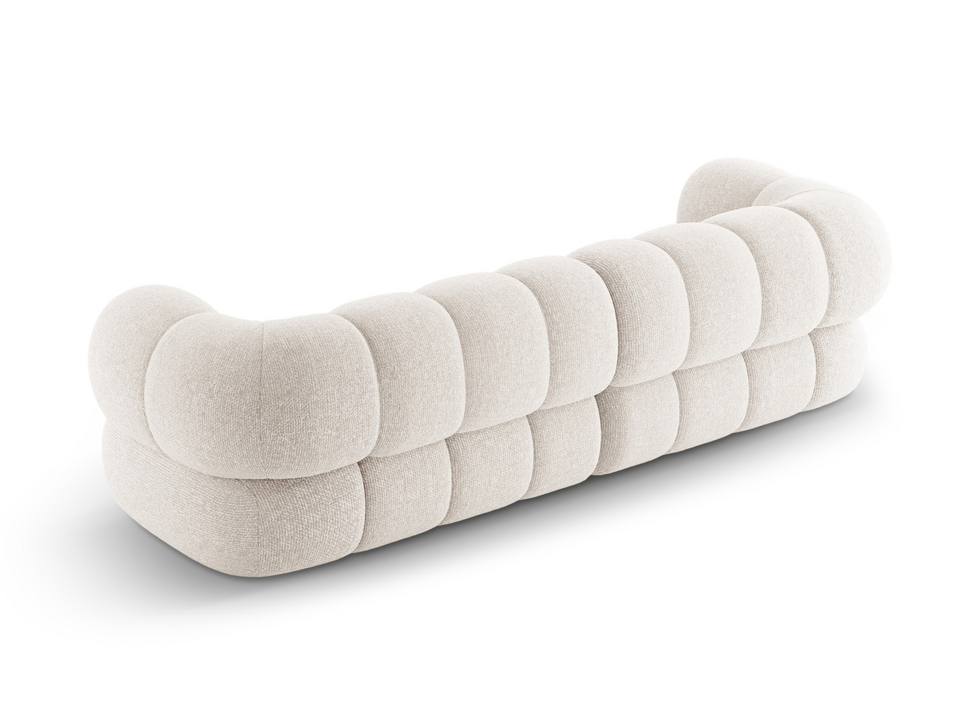 Cosmopolitan Design soffa, "Koge", 4-sits, 240 × 95 × 70 cm, Eden 10, svarta plastben