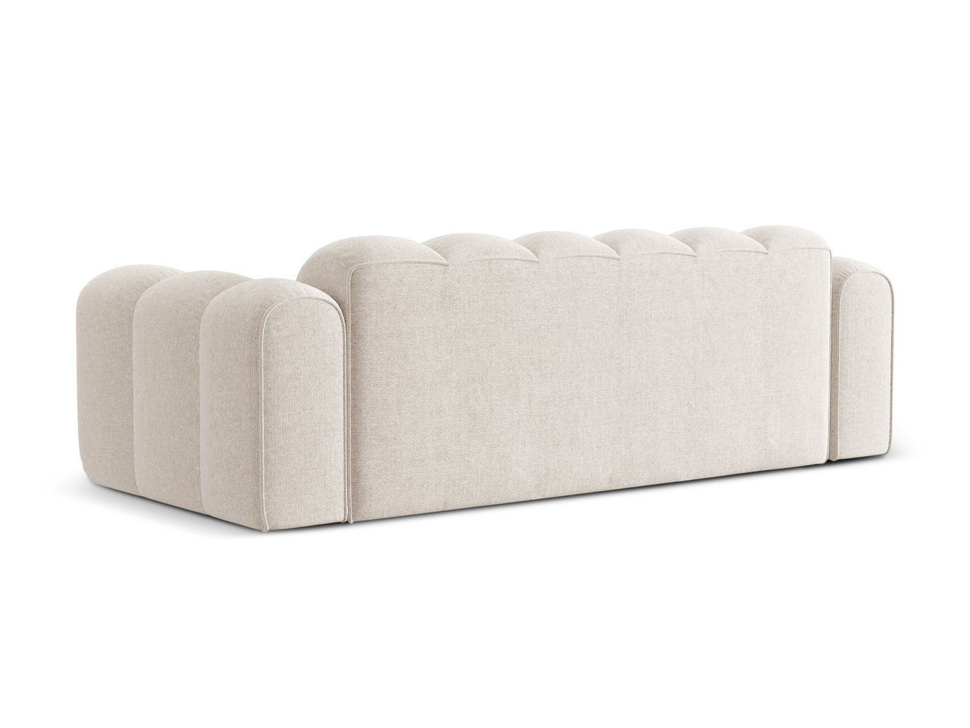 Cosmopolitan Design soffa, "Treno", 4-sits, 240 × 94 × 70 cm, Eden 10, svarta plastben