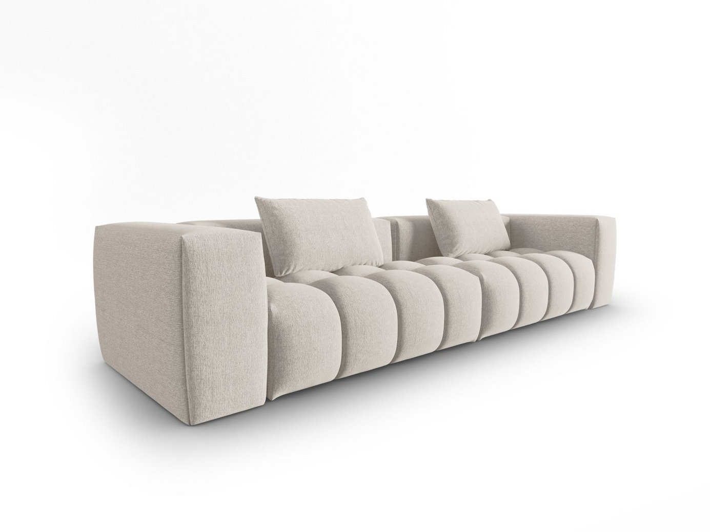 Cosmopolitan Design modulsoffa, "Verona", 5-sits, 290 × 85 × 70 cm, Sorella, svarta plastben