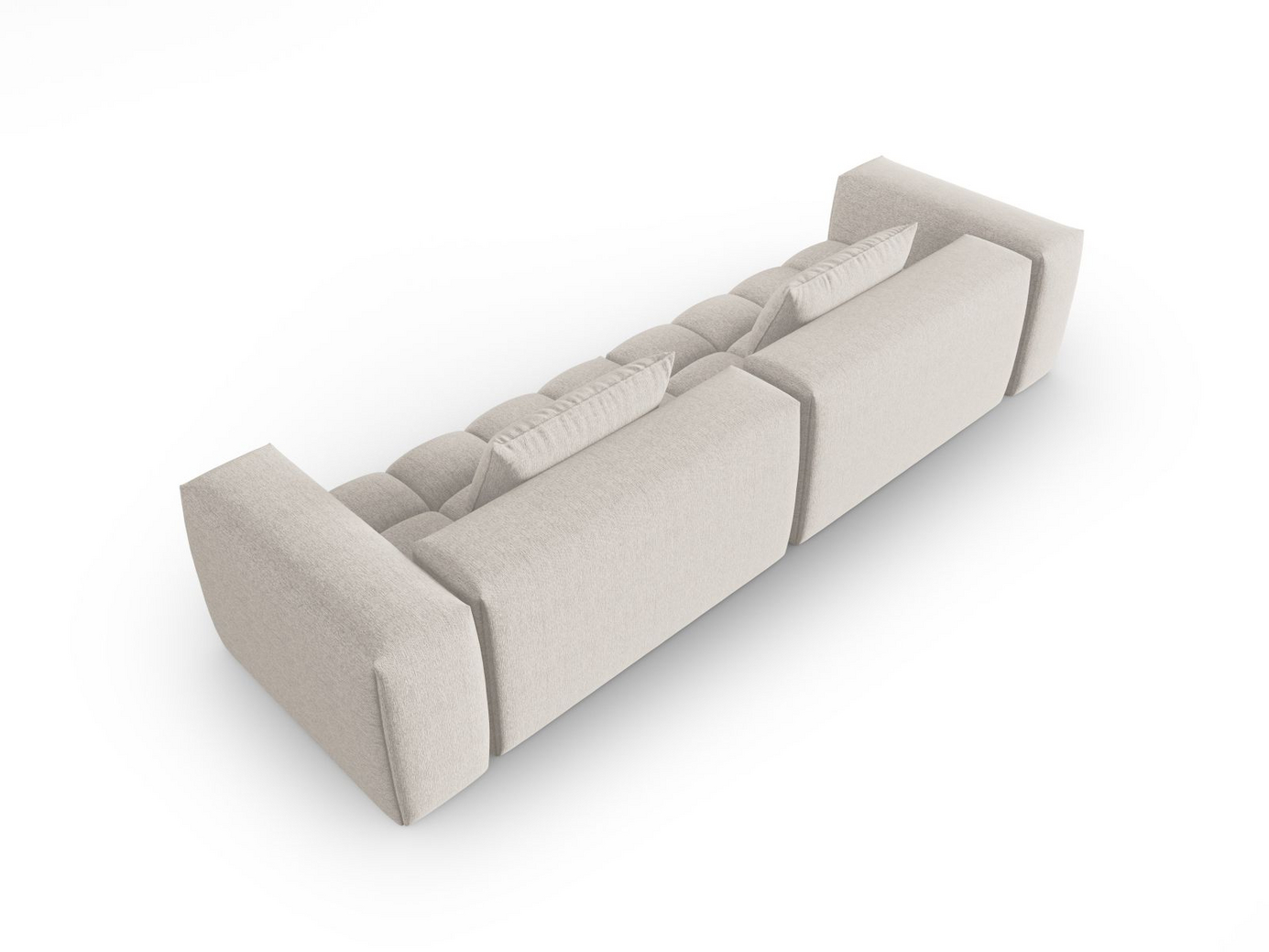 Cosmopolitan Design modulsoffa, "Verona", 5-sits, 290 × 85 × 70 cm, Sorella, svarta plastben
