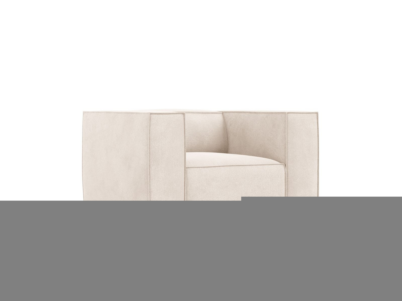 Cosmopolitan Design fåtölj, "Turin", 1-sits, 113 × 95 × 68 cm, Rosario, ben i svart bok