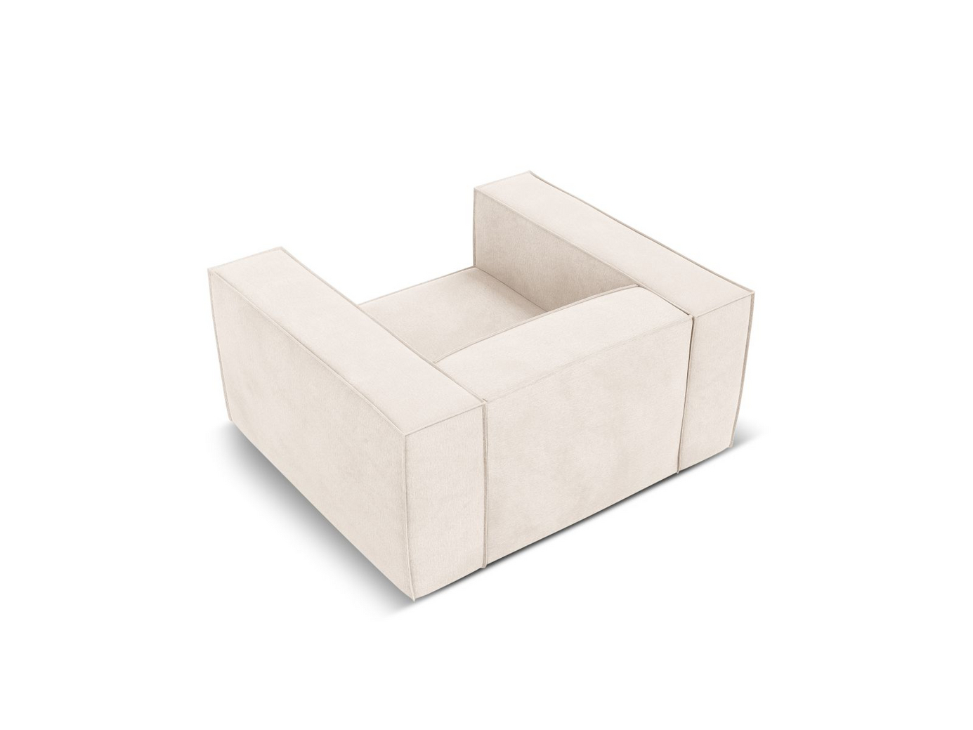 Cosmopolitan Design fåtölj, "Turin", 1-sits, 113 × 95 × 68 cm, Rosario, ben i svart bok