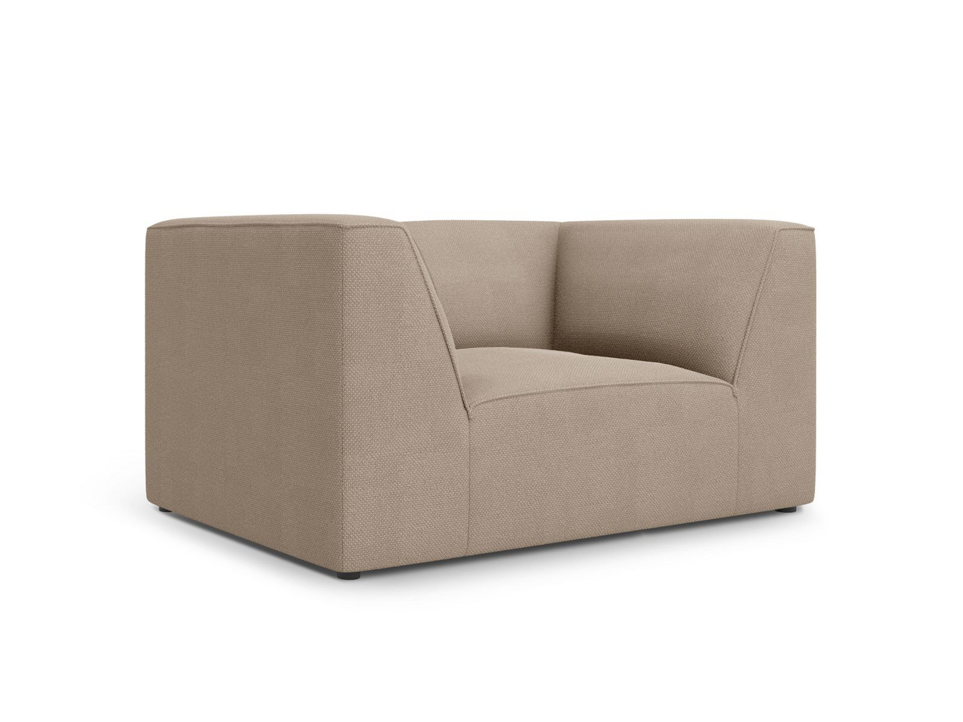 Cosmopolitan Design fåtölj, "Siena", 1-sits, 120 × 92 × 69 cm, Ottawa, svarta plastben