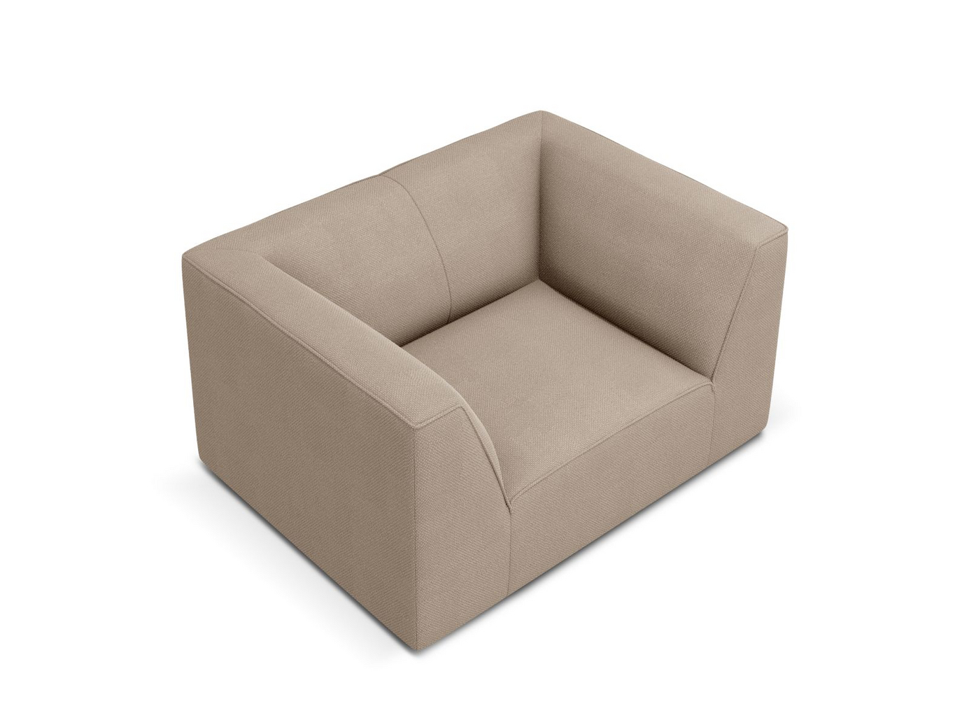 Cosmopolitan Design fåtölj, "Siena", 1-sits, 120 × 92 × 69 cm, Ottawa, svarta plastben