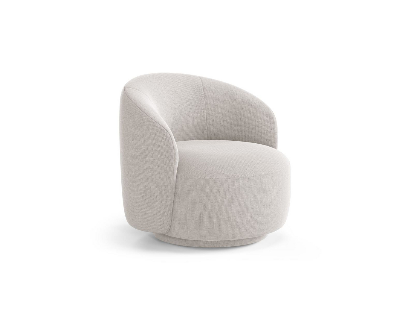Cosmopolitan Design snurrfåtölj, "Savona", 1-sits, 86 × 83 × 76,5 cm, Moly, klädda ben