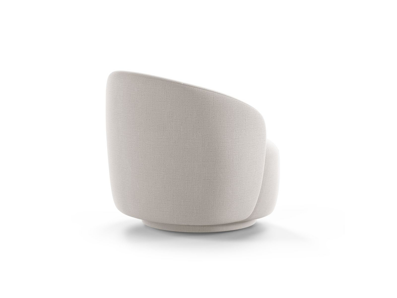 Cosmopolitan Design snurrfåtölj, "Savona", 1-sits, 86 × 83 × 76,5 cm, Moly, klädda ben