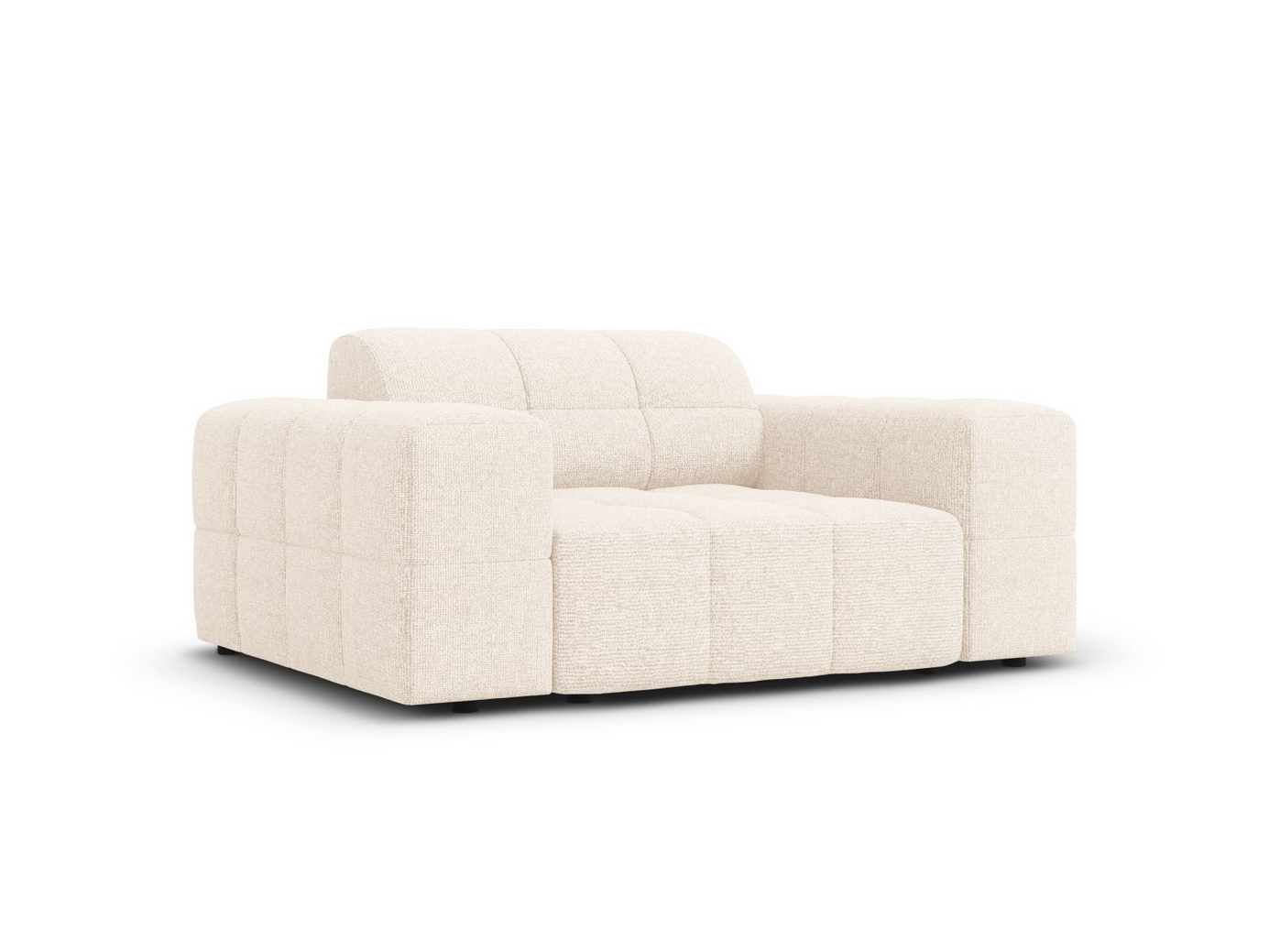 Cosmopolitan Design fåtölj, "Chicago", 1-sits, 132 × 102 × 78 cm, Haga, svarta plastben