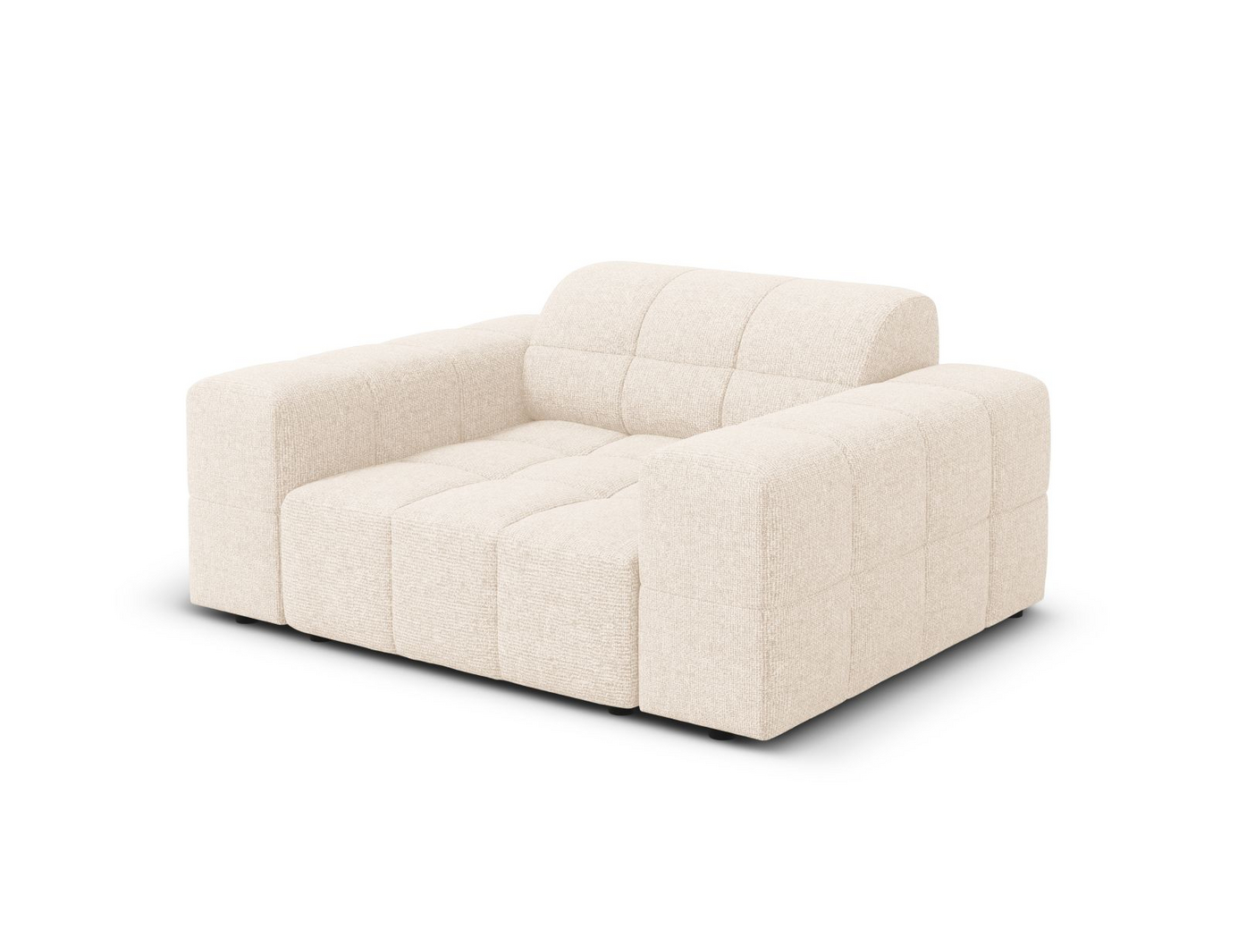Cosmopolitan Design fåtölj, "Chicago", 1-sits, 132 × 102 × 78 cm, Haga, svarta plastben