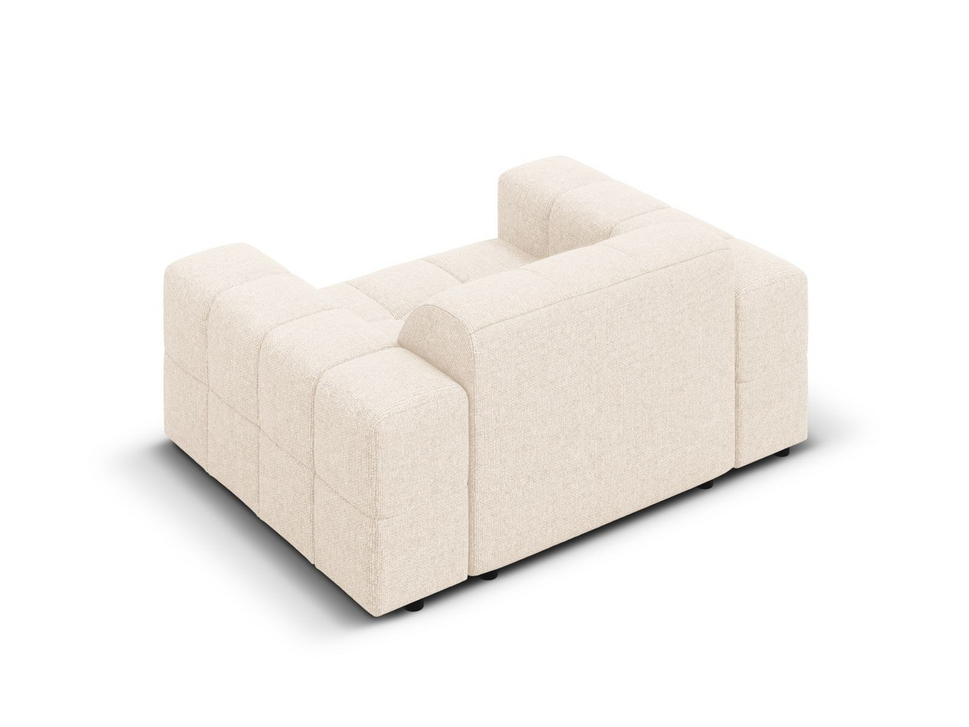 Cosmopolitan Design fåtölj, "Chicago", 1-sits, 132 × 102 × 78 cm, Haga, svarta plastben