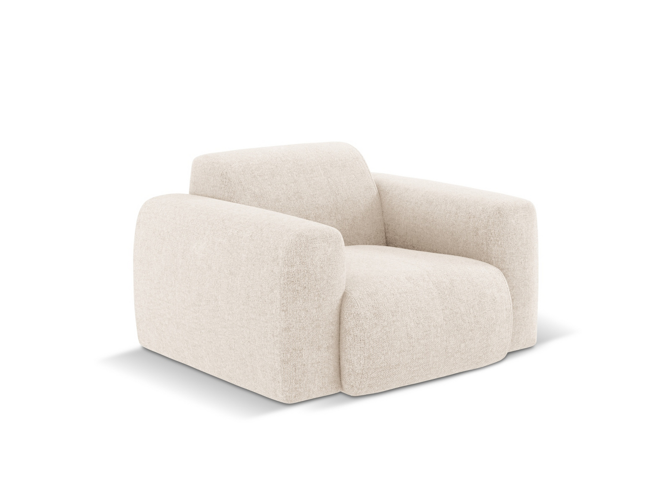 Cosmopolitan Design fåtölj, "Nolio", 1-sits, 105 × 95 × 72 cm, Haga, svarta plastben