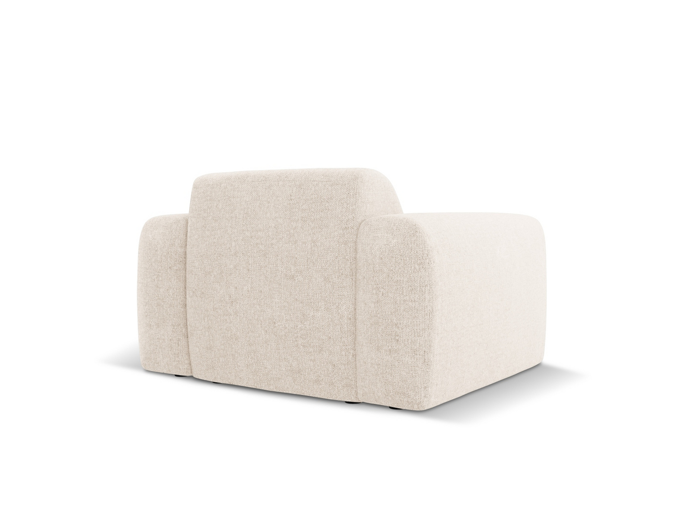 Cosmopolitan Design fåtölj, "Nolio", 1-sits, 105 × 95 × 72 cm, Haga, svarta plastben