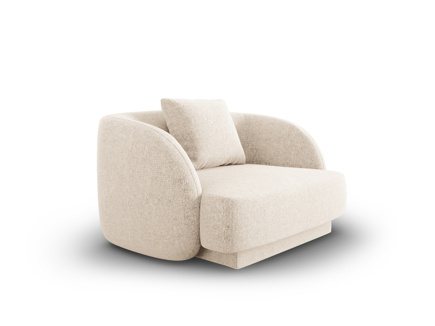 Cosmopolitan Design fåtölj, "Tulum", 1-sits, 103 × 90 × 70 cm, Haga, svarta plastben