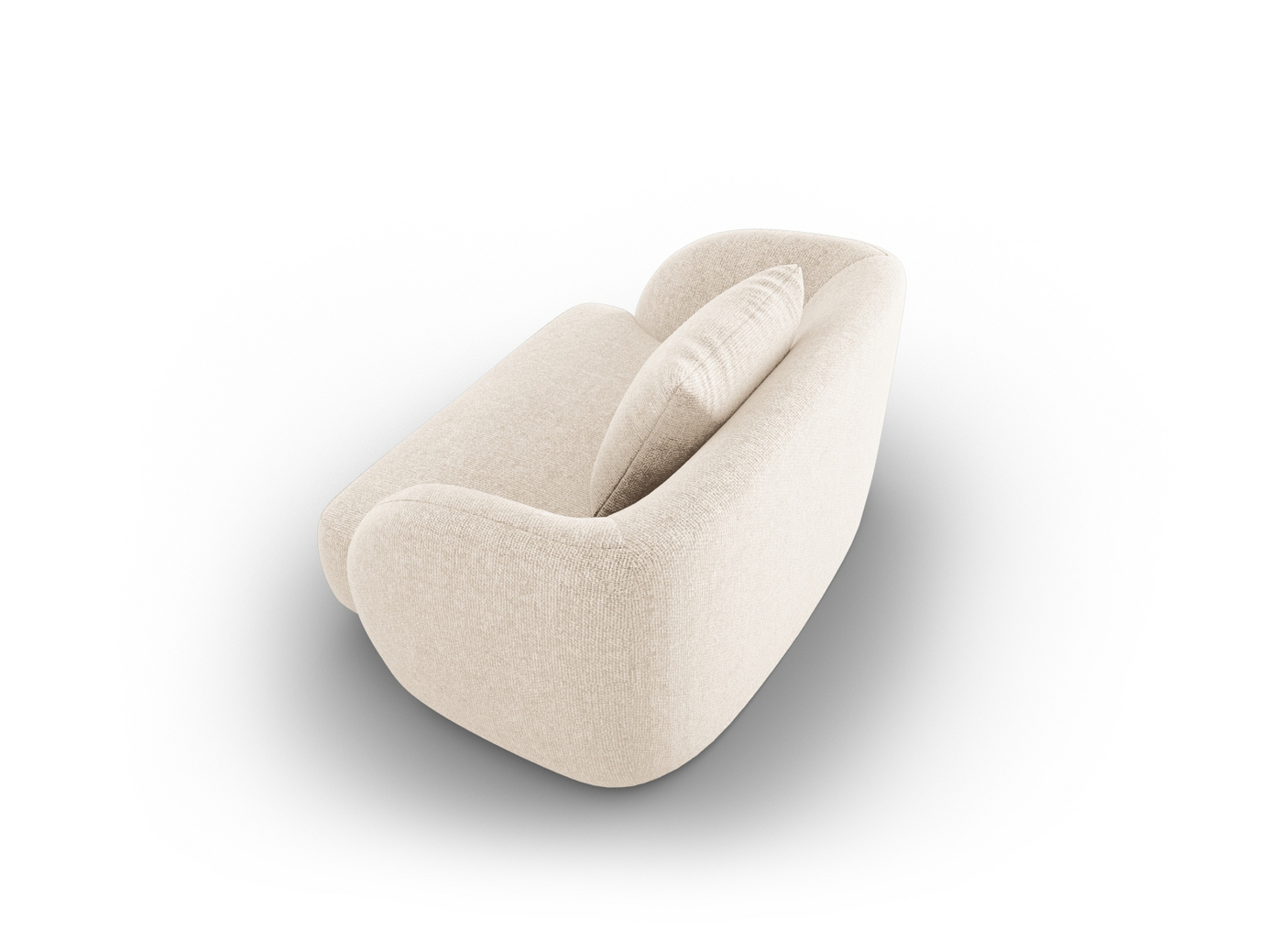 Cosmopolitan Design fåtölj, "Tulum", 1-sits, 103 × 90 × 70 cm, Haga, svarta plastben
