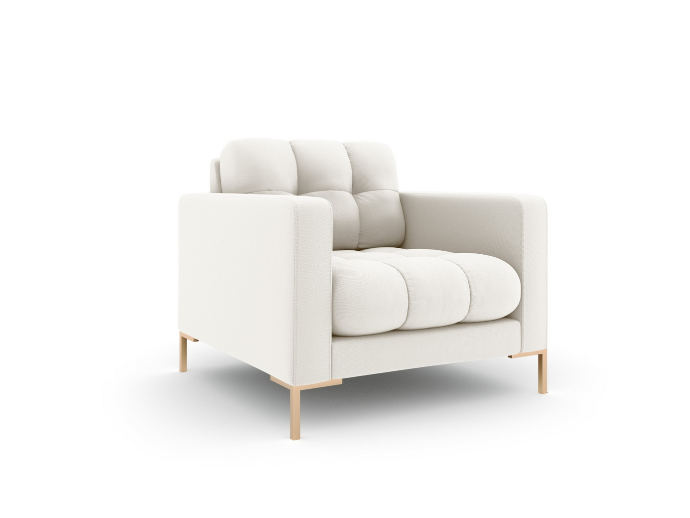 Cosmopolitan Design fåtölj, "Bali", 1-sits, 87 × 96 × 75 cm, Neve, guldfärgade metallben