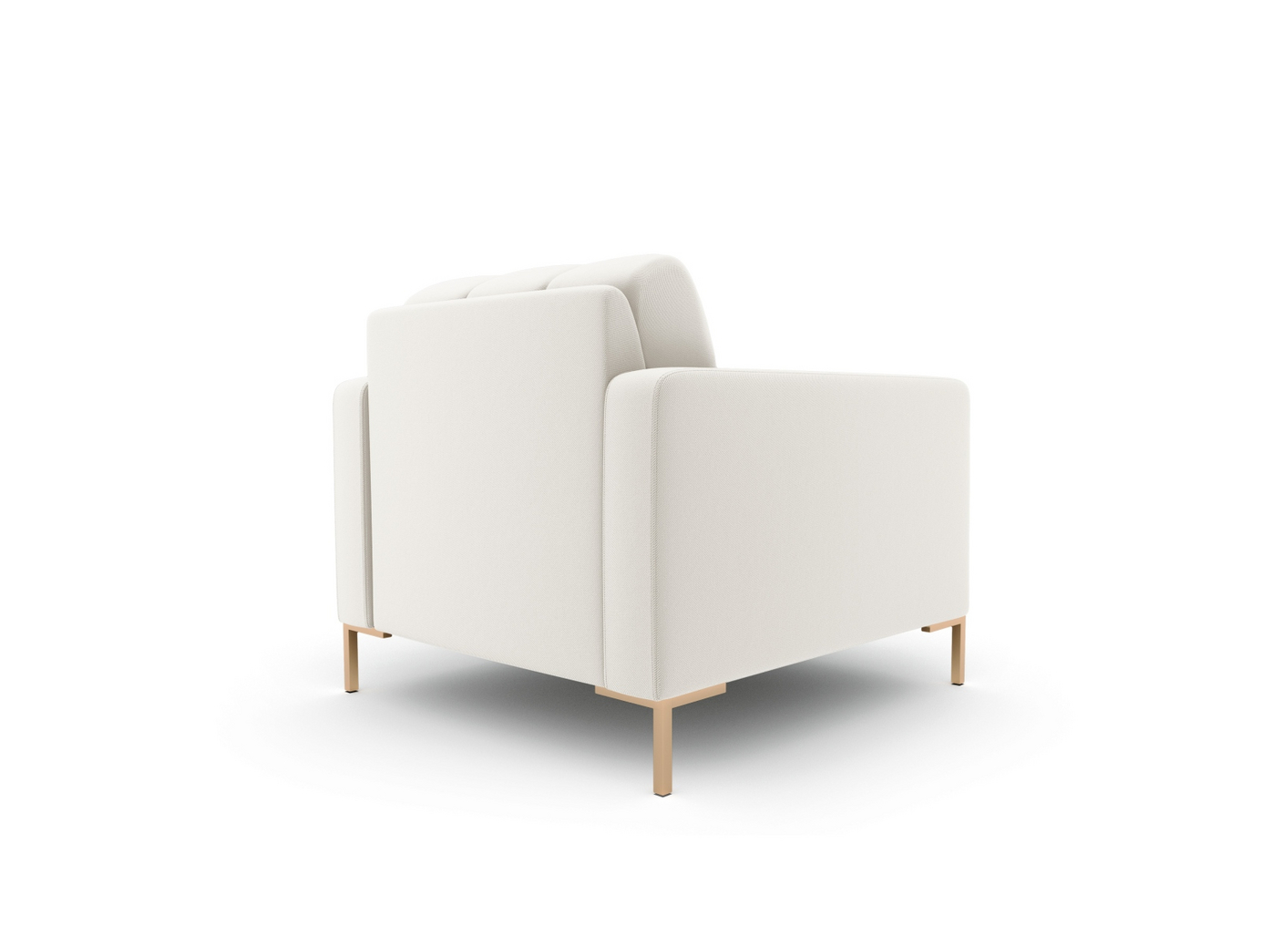 Cosmopolitan Design fåtölj, "Bali", 1-sits, 87 × 96 × 75 cm, Neve, guldfärgade metallben