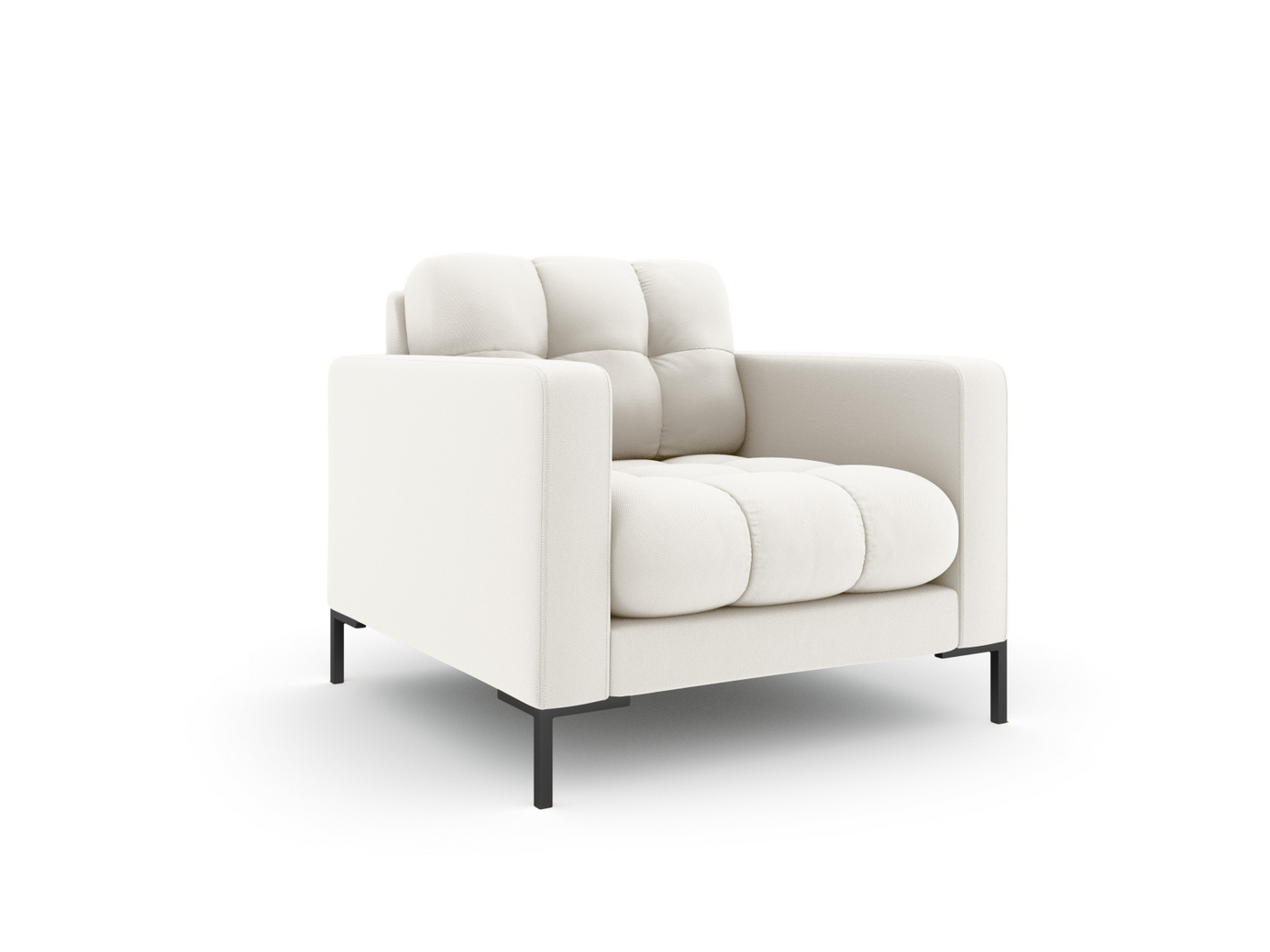 Cosmopolitan Design fåtölj, "Bali", 1-sits, 87 × 96 × 75 cm, Neve, svarta metallben