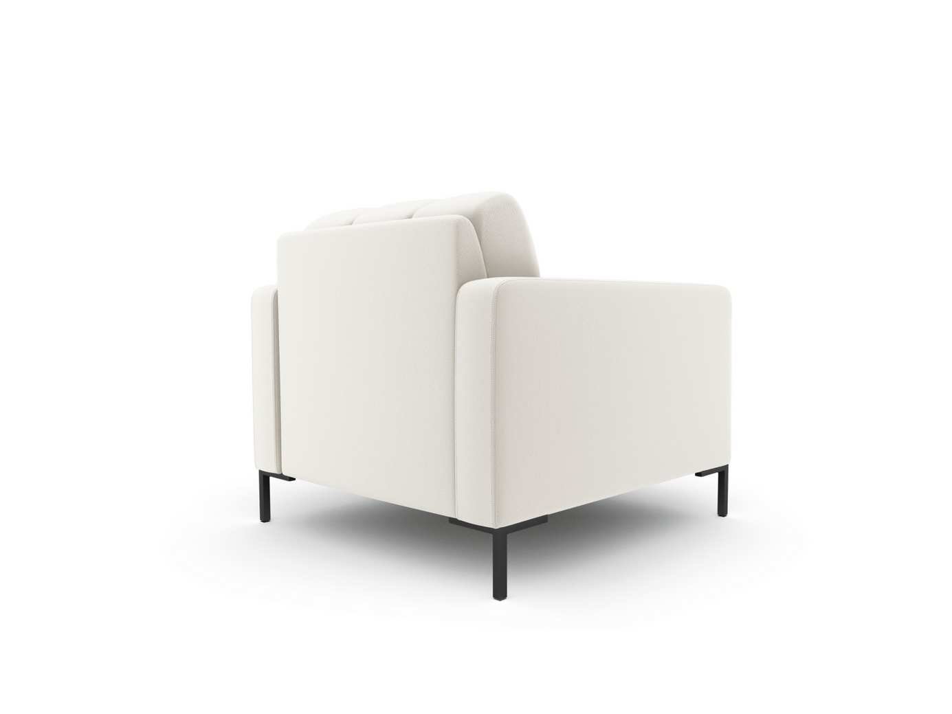 Cosmopolitan Design fåtölj, "Bali", 1-sits, 87 × 96 × 75 cm, Neve, svarta metallben