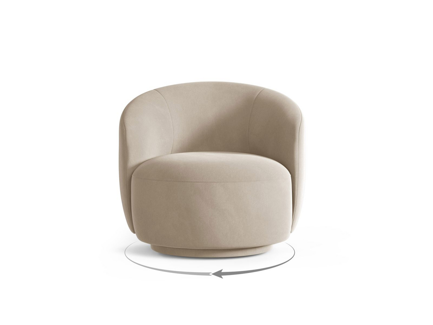 Cosmopolitan Design sammetssnurrfåtölj, 