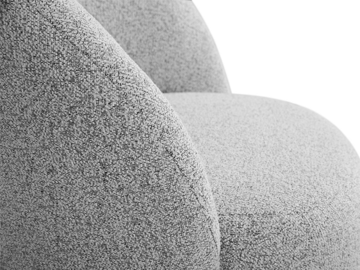 Cosmopolitan Design fåtölj, "Bari", 1-sits, 86 × 72 × 80 cm, Puente, svarta plastben