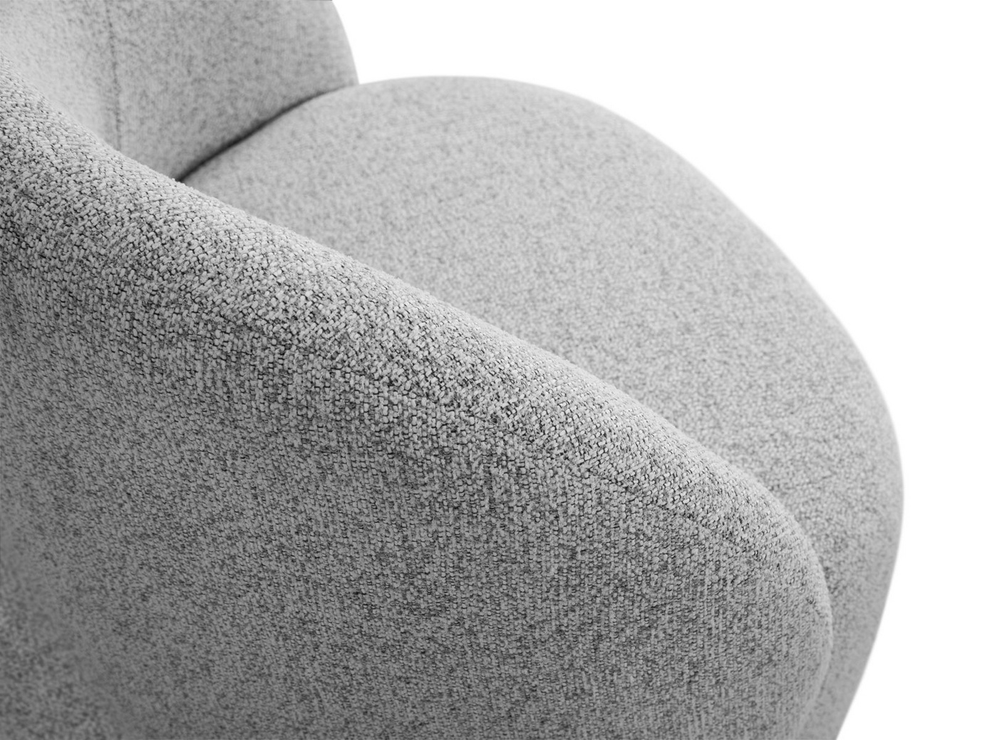 Cosmopolitan Design fåtölj, "Bari", 1-sits, 86 × 72 × 80 cm, Puente, svarta plastben