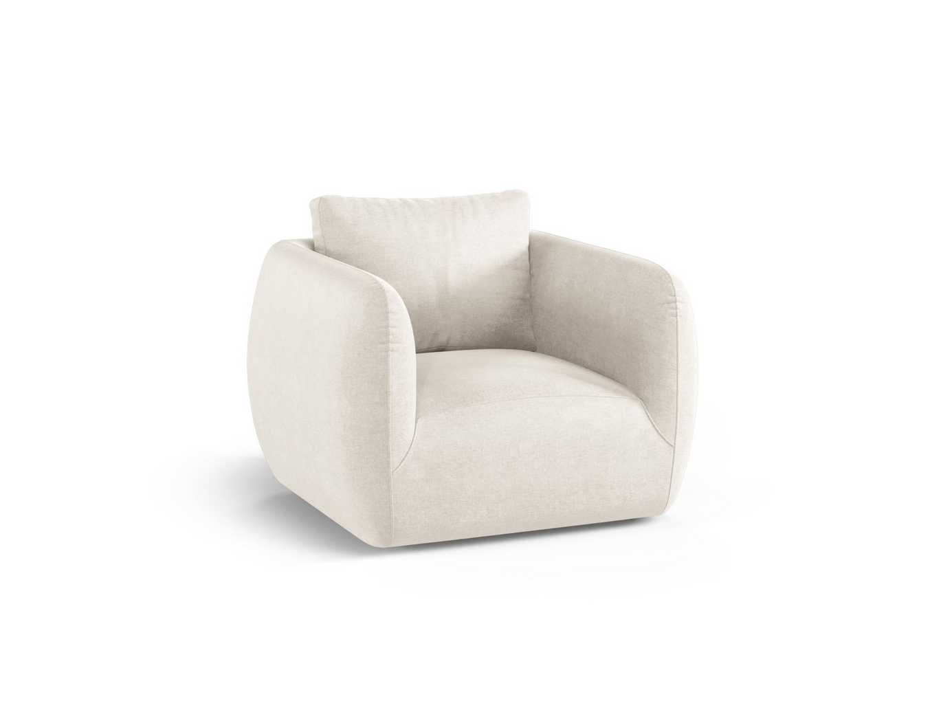 Cosmopolitan Design fåtölj, "Nimes", 1-sits, 95,5 × 87 × 80 cm, Wind, silverfärgade metallben