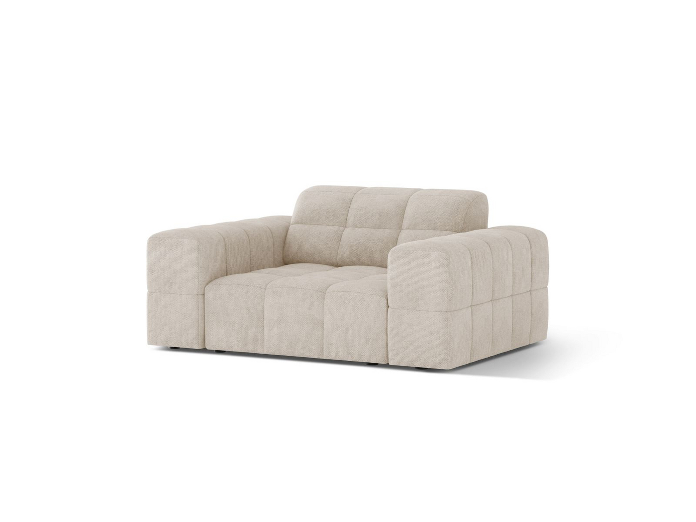 Cosmopolitan Design fåtölj, "Chicago", 1-sits, 132 × 102 × 78 cm, Eden 10, svarta plastben