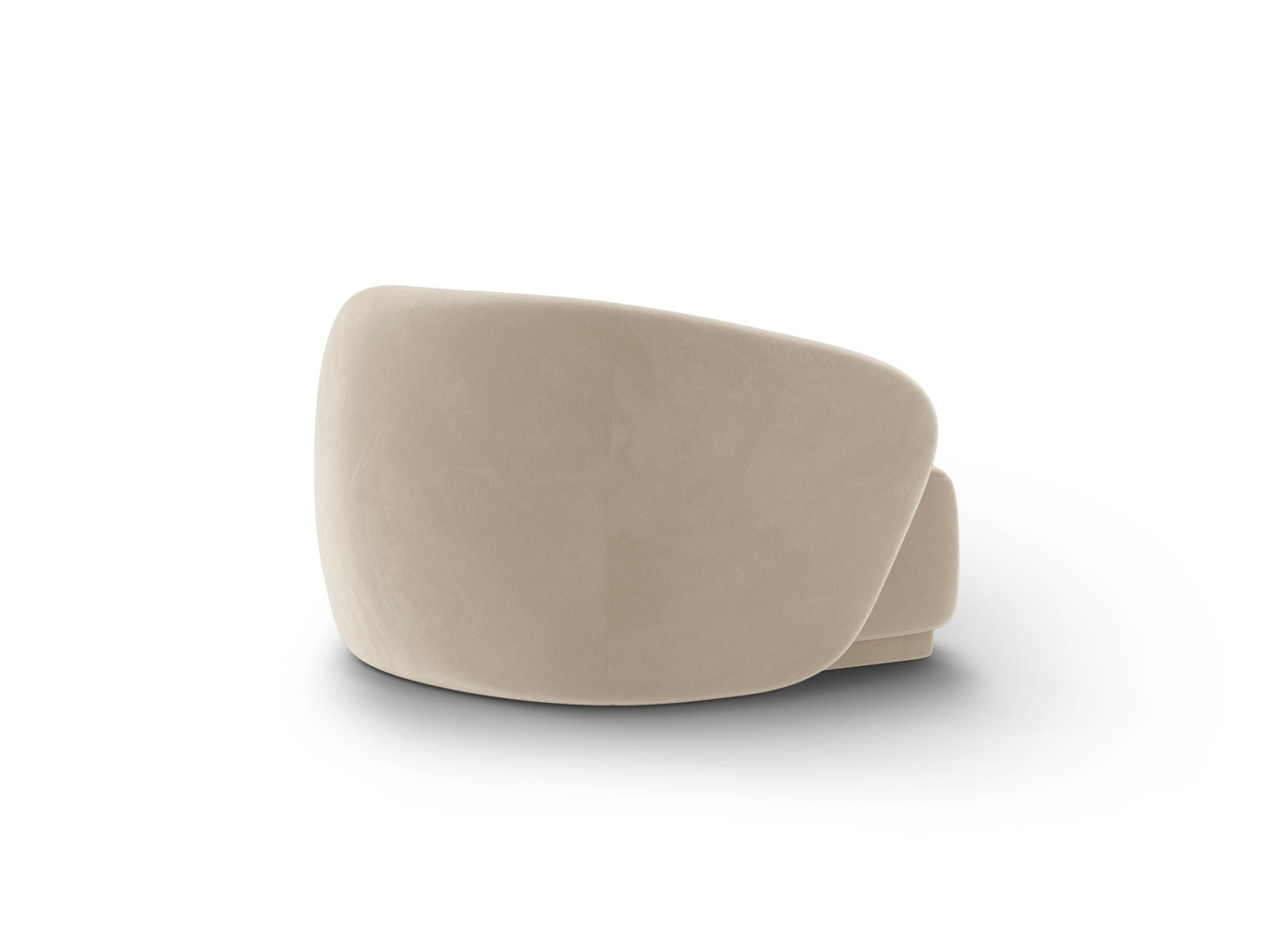 Cosmopolitan Design sammetsfåtölj, "Gomera", 1-sits, 93 × 90 × 74 cm, Salvador, svarta plastben