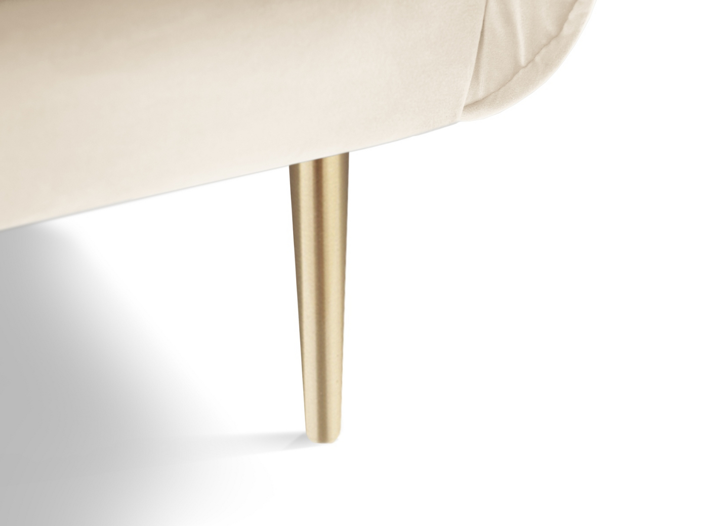 Cosmopolitan Design sammetsfåtölj, "Vienna", 1-sits, 97 × 94 × 95 cm, Bluvel, guldfärgade metallben