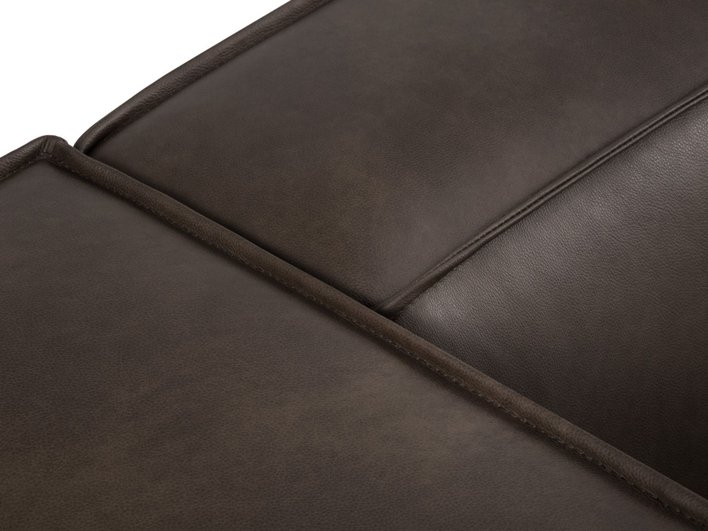 Cosmopolitan Design äkta läder fåtölj, "Turin", 1-sits, 113 × 95 × 68 cm, Granada, ben i svart bok