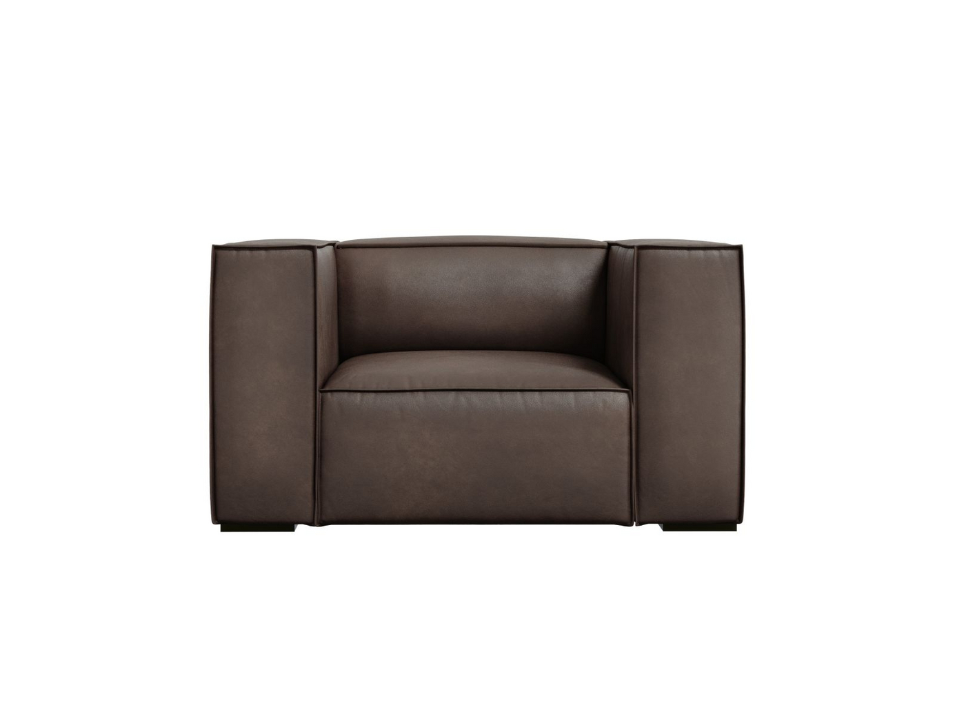 Cosmopolitan Design äkta läder fåtölj, 