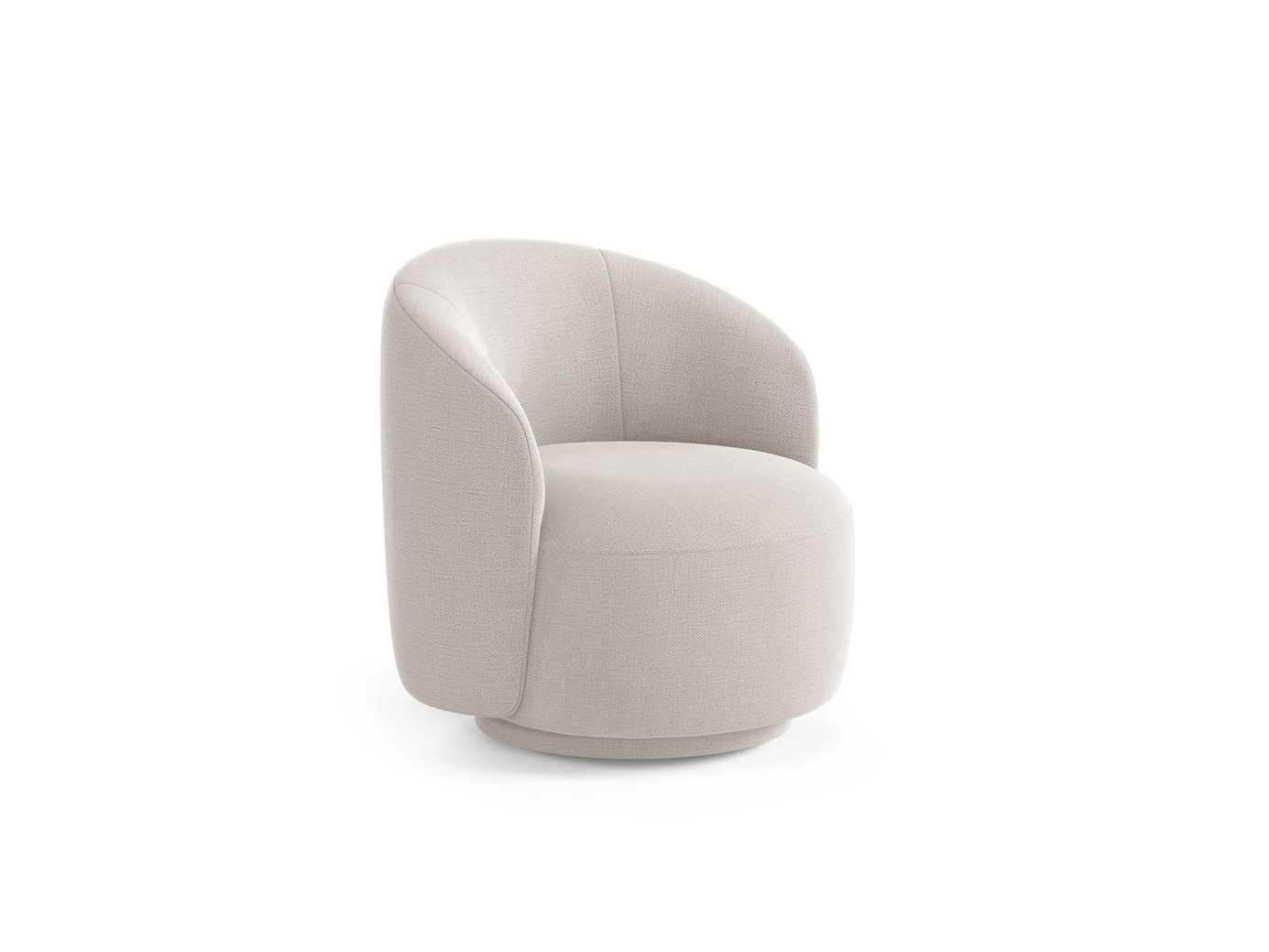 Cosmopolitan Design snurrfåtölj, "Savona", 1-sits, 69 × 72,5 × 70,5 cm, Moly, klädda ben