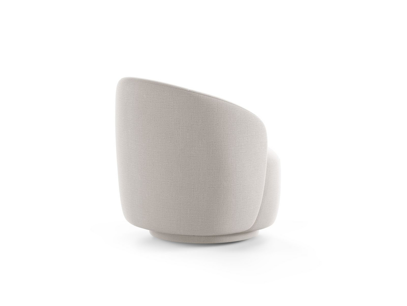 Cosmopolitan Design snurrfåtölj, "Savona", 1-sits, 69 × 72,5 × 70,5 cm, Moly, klädda ben