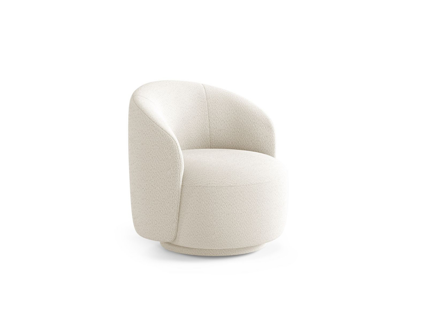 Cosmopolitan Design snurrfåtölj, "Savona", 1-sits, 69 × 72,5 × 70,5 cm, CORAL, klädda ben